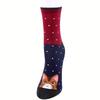 5 Paia di Calzini Carini da Donna con Cartoni Animati di Gatti e Cani. Calze di Natale. Calzini Originali. , Traspirante, Confortevole, Versatile ed Elastico. Un Regalo per Donne.