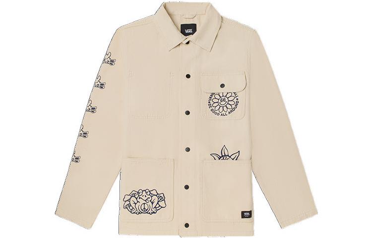 Vans Jackets Men s Ecru Lapel Moderate Other VN0A3WF17VJ S