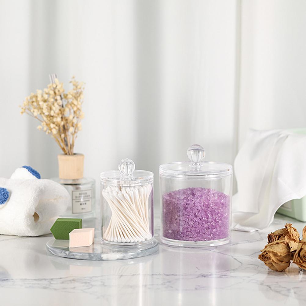 3 SZT Przezroczysty Akrylowy Pojemnik Organizer na Waciki Wielofunkcyjny Trwały Przezroczysty Akryl