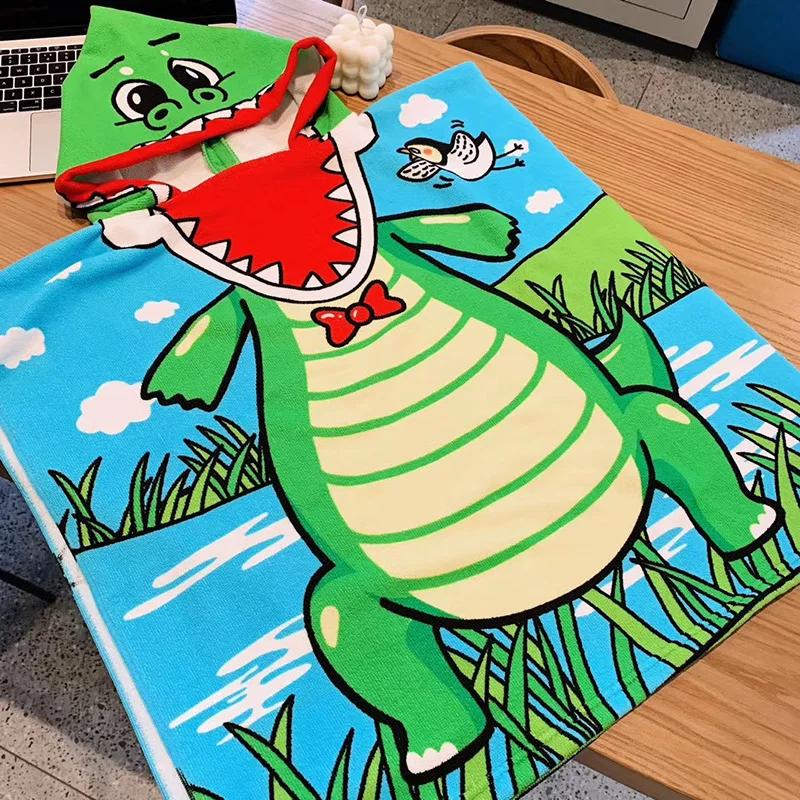 2024 Kinder Baby Niedlich Bademantel Mit Kapuze Kinder Bademäntel Mikrofaser Bademantel Cartoon für Jungen Mädchen Kleinkind Strand Schwimmtücher