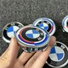 1/4/7Pcs Car Wheel Hub Center Cover Steering Wheel Center Sticker Auto Front Hood Trunk Logo For BMW 50th Anniversary E36 E39 D222