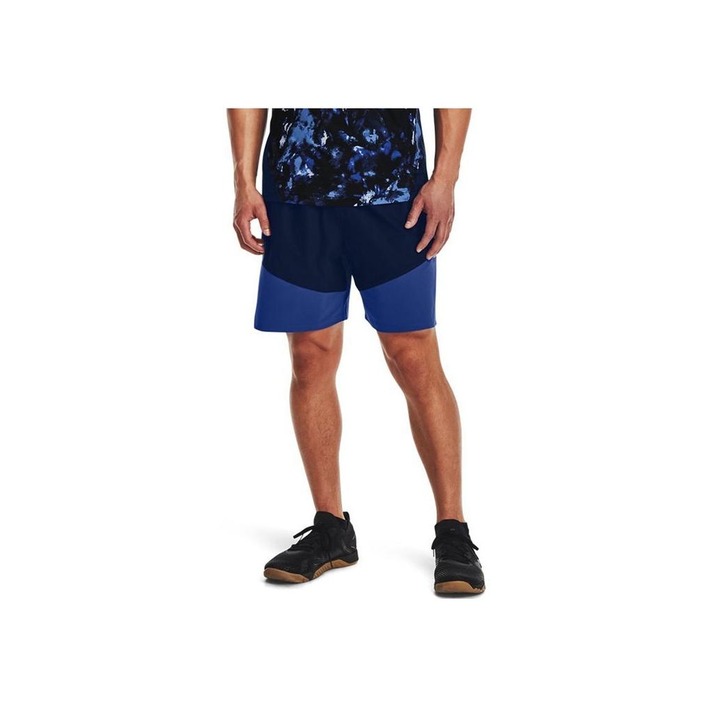 Under Armour Woven Series Lightweight Stretch Woven Training Color Block Shorts Men Shorts Dark-Blue 1366167-408