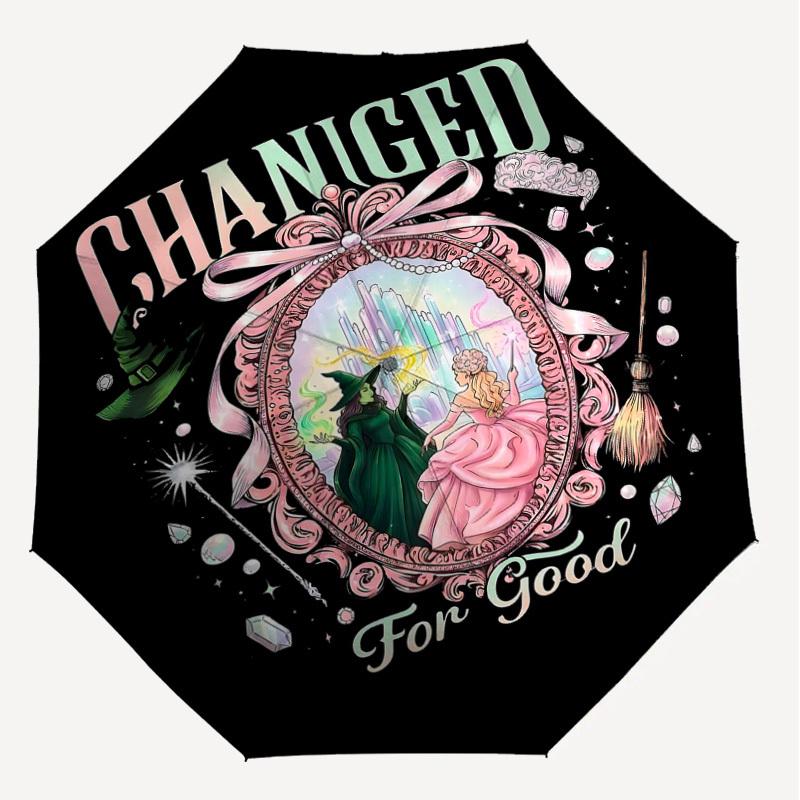 1PC Wicked Witch of the West, Dorothy Gale Automatic Open/Close Umbrella with Windproof, 8-Rib Sturdy Canopy, Durable Ribs, Fashionable Design,1285A