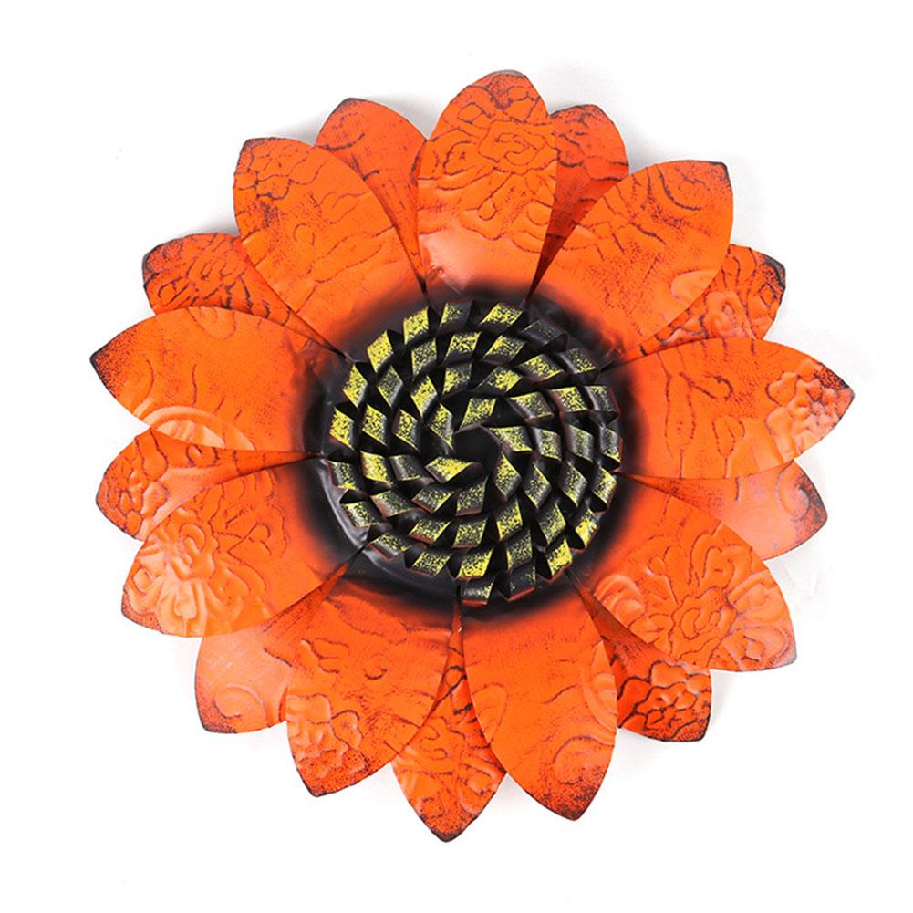 Artistic Wrought Iron Decoration Sunflower Wall Hanging Craft Decoration Handcrafted Iron Decoration Handmade Iron Craft оранжевый