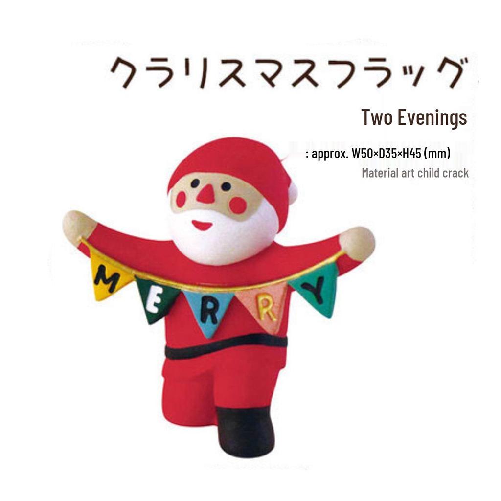 Japanese Creative Miniature Christmas Old Man Tree Ornament Resin Handicraft