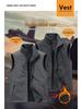 Wendbare Fleeceweste für Herren: Mehrere Taschen, dick gefüttert, für Herbst- und Winter-Outdoor-Arbeitskleidung