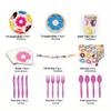Donut Party Tableware Theme Disposable Paper Plate Set Children's Birthday Flag Tablecloth Party Decoration Supplies