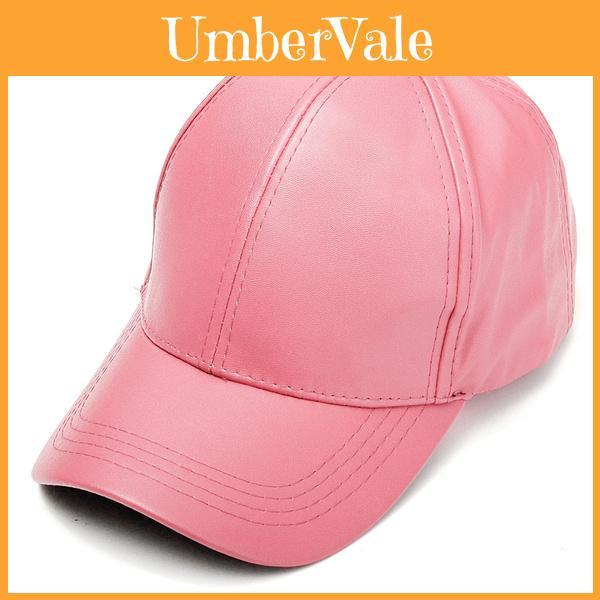 Stylish Unisex Women Soft Faux Leather Baseball Cap Adjustable Outdoor Sports Hat
