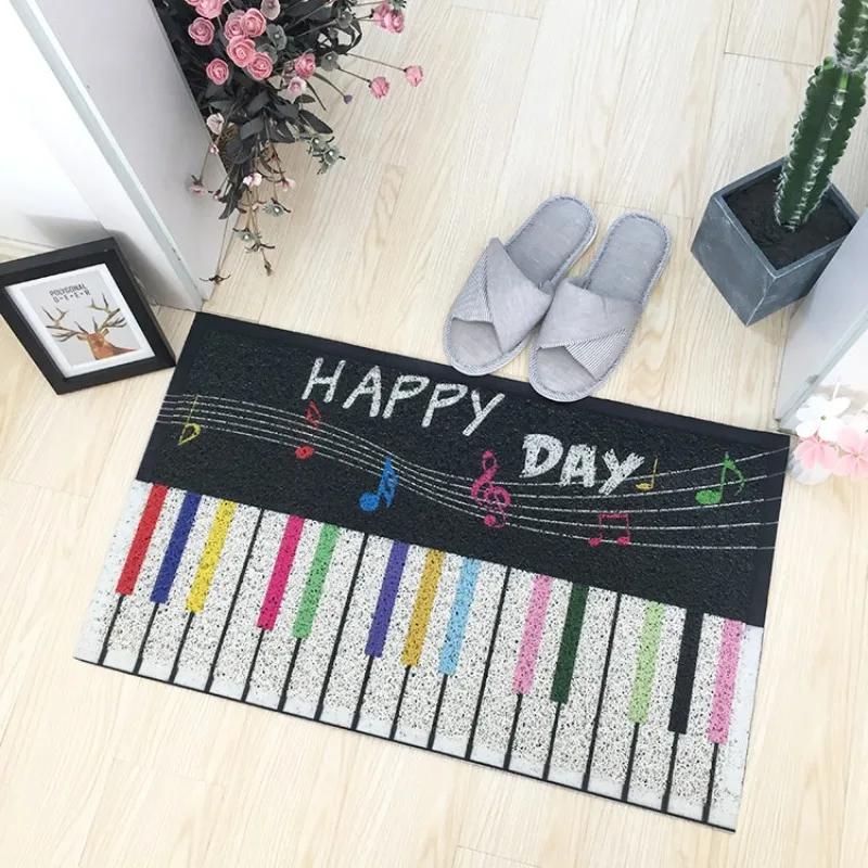 Entrance door carpet entry door floor mat silk ring foot mat