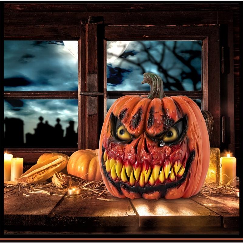 Maschera di Zucca Integrale Copricapo di Zucca di Halloween Maschera di Zucca Traspirante Integrale per Donne Uomini Cosplay di Halloween