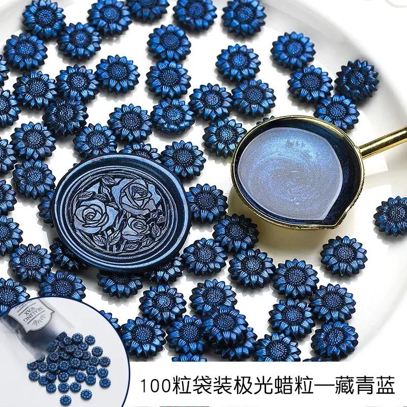 New 500g Aurora Sealing Wax Particles Sunflower Colorful Wax Material DIY Hand Account Invitation Greeting Card Making