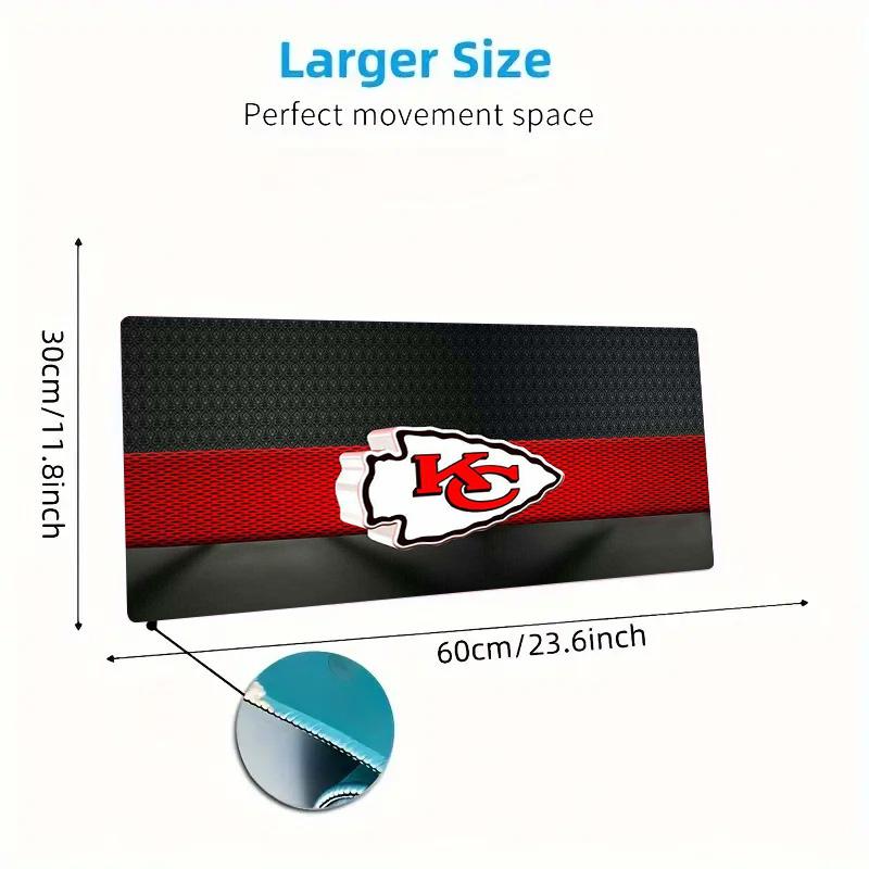 Kansas City Chiefs Color Mouse Pad Large Gaming Table Cushion Non-slip Laptop Tablet Big Mousepad XXL Mat Mini PC Playmat With Lock edge