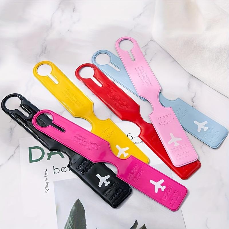 5pcs Waterproof Luggage Tags - Stylish Flat Pattern Travel Accessories for Quick and Secure Luggage Identification