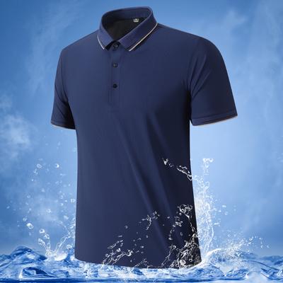 Yazlık Erkek Yaka Kısa Kollu İş Kıyafetleri Tişört Buz İpeği Hızlı Kuruyan İş Polo Tişörtü Grup Kıyafetleri