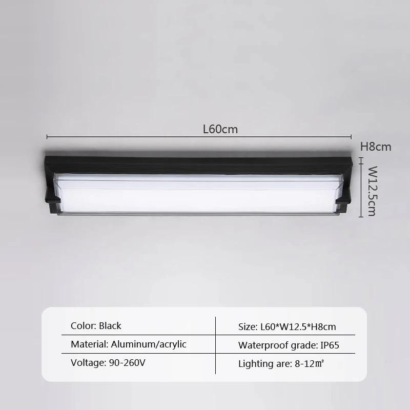 Modern LED Wall Lamp Waterproof Outdoor Corridor Courtyard Balcony Entrance Sunshine Room Interior Super Bright Wall Decor Light