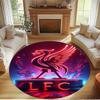 Alfombra Redonda Estampada del Liverpool F.C., Alfombra de Piso Lavable, Para Entrada Dormitorio Lavadero Oficina Estudio, Decoración del Hogar Regalo de Cumpleaños Navidad