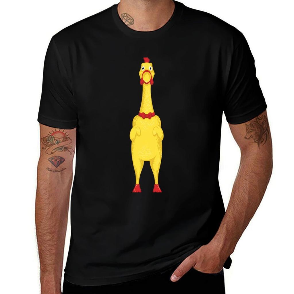 Rubber Chicken Toy TShirt Fashion Letter Print TShirt