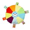 Flying Disc Soft Dog Toy Rainbow Plush Flying Saucer Pet Toss Toy with Bell Interactive Outdoor Training Puppy Chew Toy for Small Medium Large Dogs