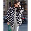 KAISER Women's Checkered Shearling Winter Coat