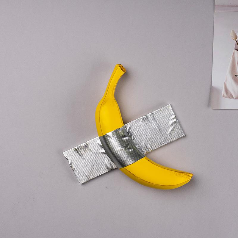 Resin Tape Banana Comedian Figurine Wall Art Bathroom Living Room Kitchen Wall Decor Decoration Porch Entrance Interior