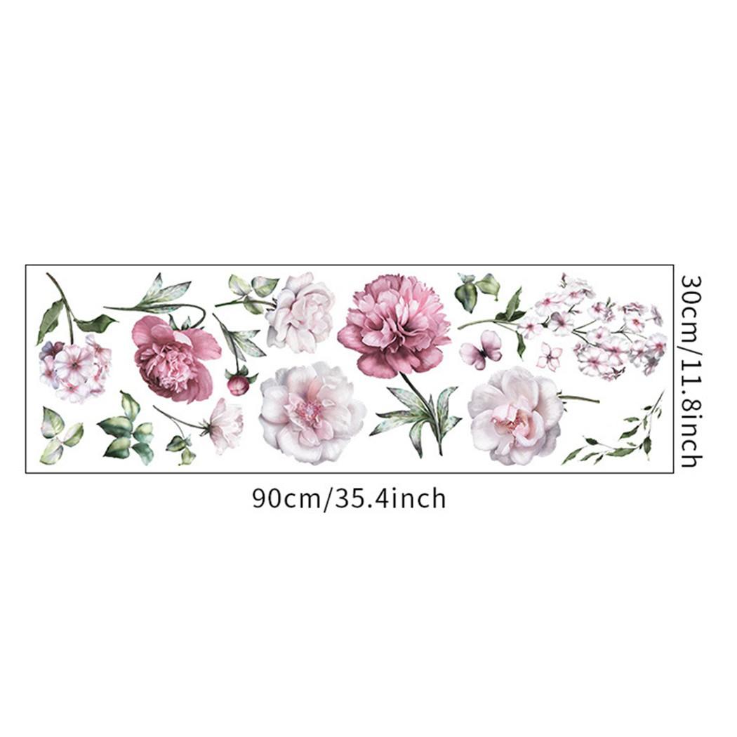 

Съемная наклейка-фреска с розовыми пионами, декор для дома, наклейки на стены