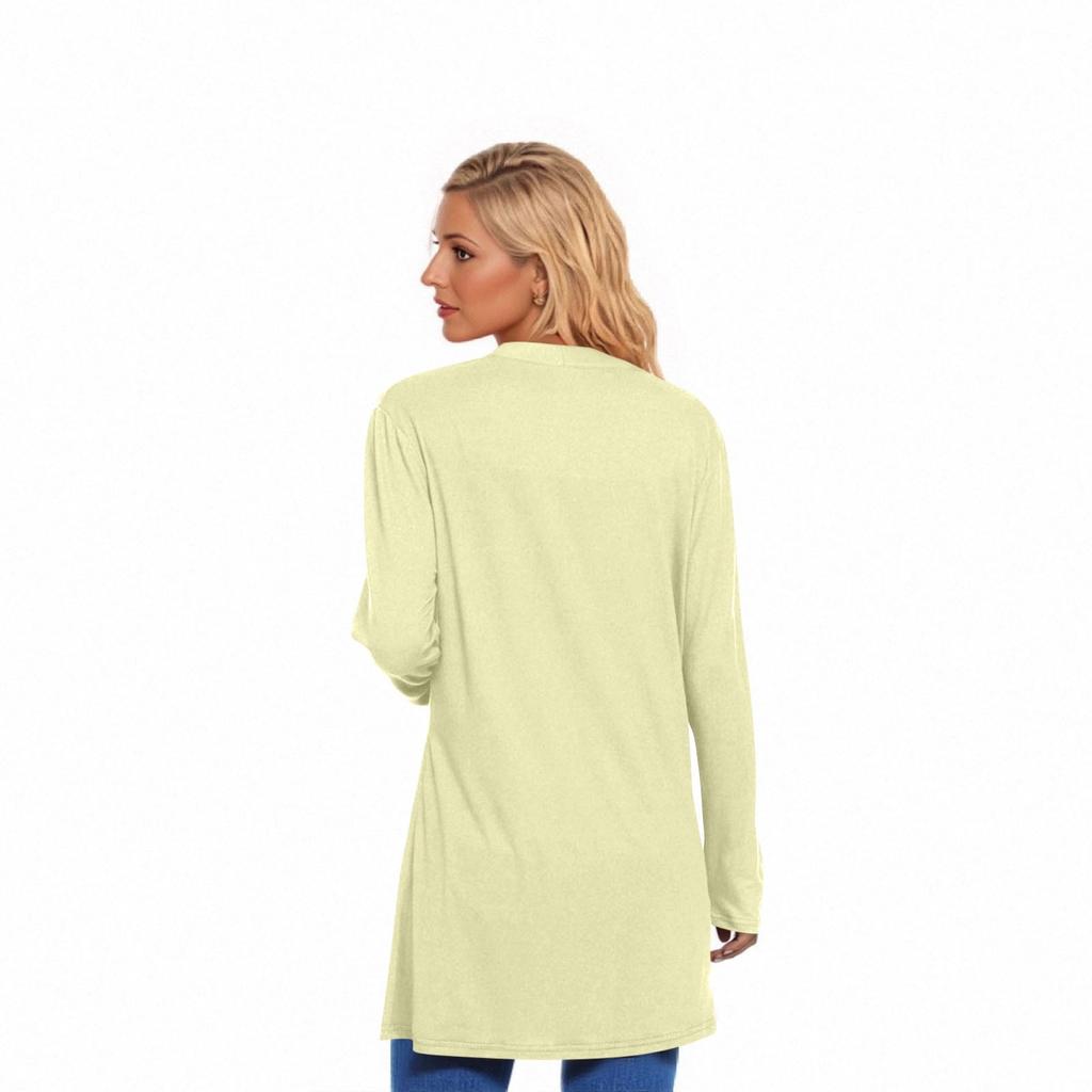 Women's Long Sleeve Cardigan Casual Jacket With Pockets Top