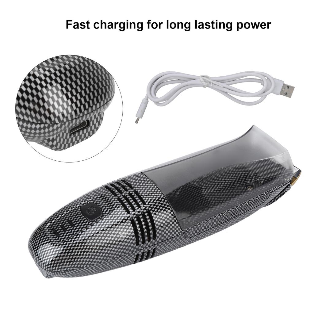 Hair Trimmer USB Charging Safe Automatic Hair Suction Electric Hair Clipper with 4 Guide Combs for Men Home