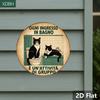 Metal Cat Wall Decor Tin Sign Gift For Friend 15x30cm Vintage Home Art