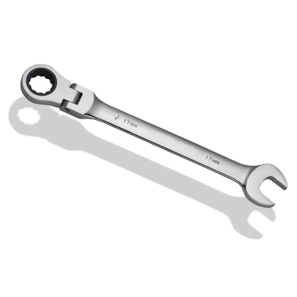 1PCS 8mm-17mm Fast And Labor-Saving Dual-Use Open-Ended Universal 72-Tooth Ratchet Wrench Movable Head Open Plummer