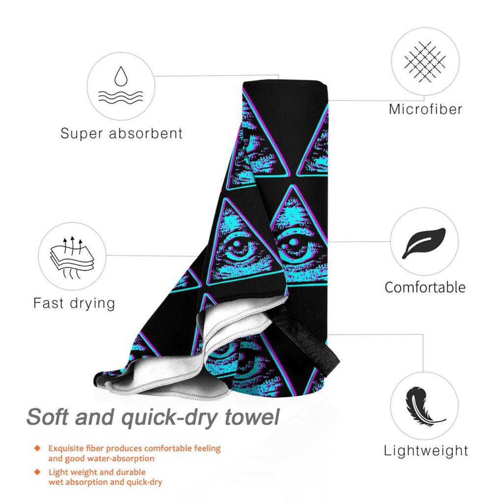 Eye Illuminati Beach Towel Soft Microfiber Quick Dry Absorbent Quick Towels For Bath