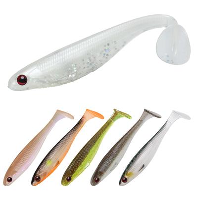 TRUSCEND Soft Lure Paddle Tail Swimbait Glow In the Dark Soft Jerkbait Ultimate Attraction 12PCS, -