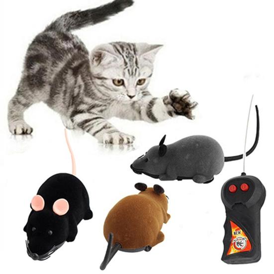 Pet Cats Kitten Funny Wireless Remote Control False Mouse Plush Doll Playing Toy