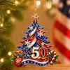Christmas Tree Ornaments 250 Anniversary USA Ornament, 2D Acrylic 1776-2026 250th Decorations Hanging Decoration, Fourth of July Independence