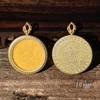 Tibetan Thangka Titanium Steel Gold Silver Pendant: Single/Double-Sided Benming Buddha Amulet