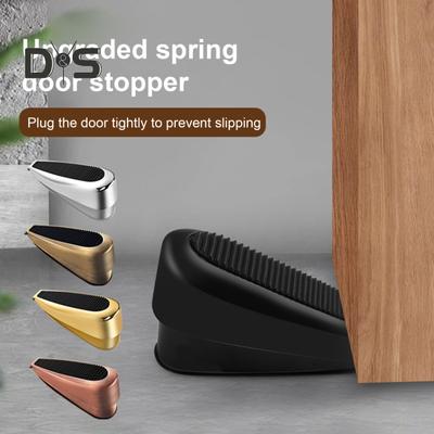 Türstopper mit Feder, Keil-Wandschutz, strapazierfähig, höhenverstellbar, rutschfeste Gummiunterseite, winddicht, ohne Bohren, kollisionssicherer Boden-Türstopper