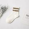 Spotted Leopard Print Women Socks Fashion  Mid-Tube  Socks For Girls Novelty Animal Pattern Japanese Style Autuma Spring  Summer