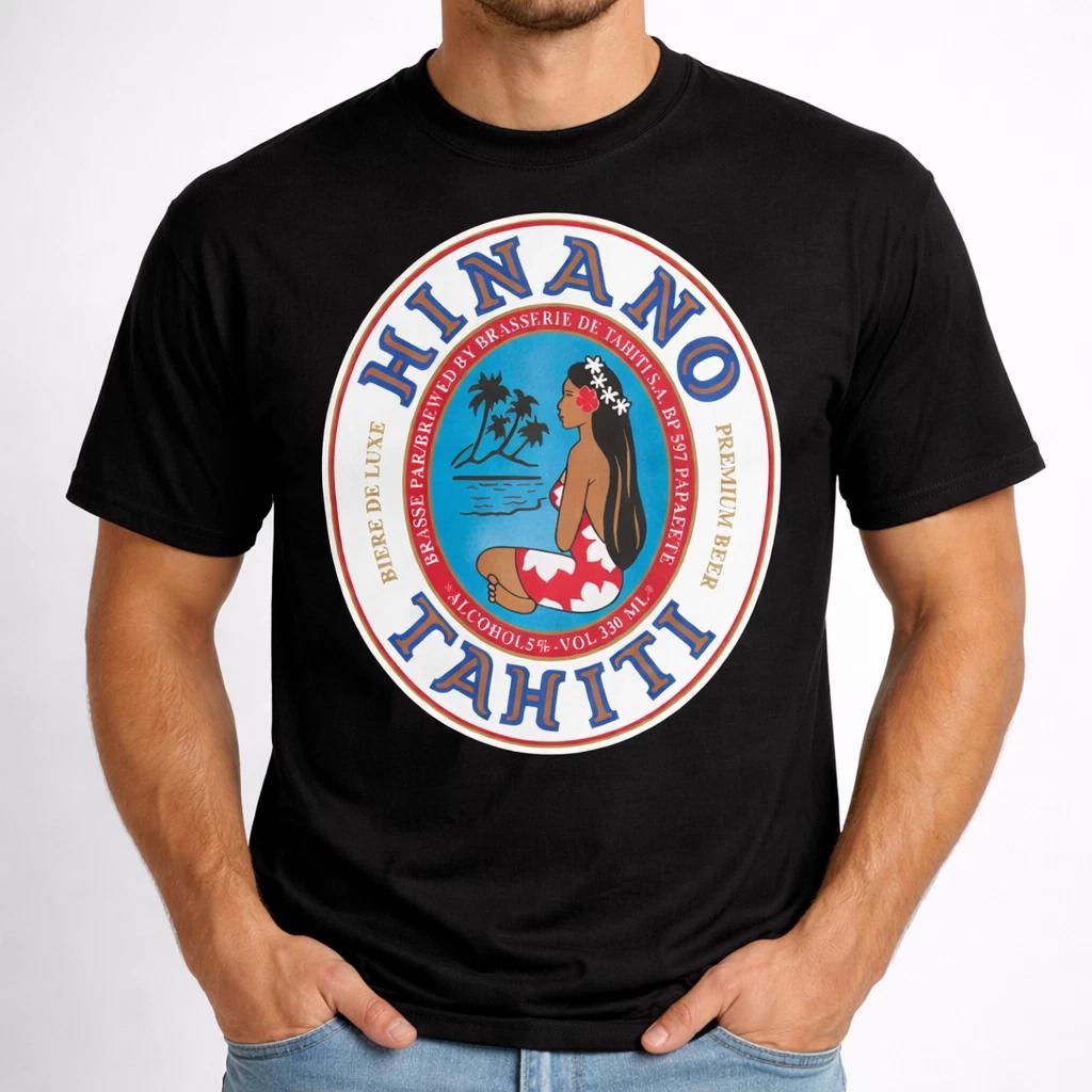 Tahiti Island Vintage Beer Style Graphic T-Shirt Polynesian Unisex S