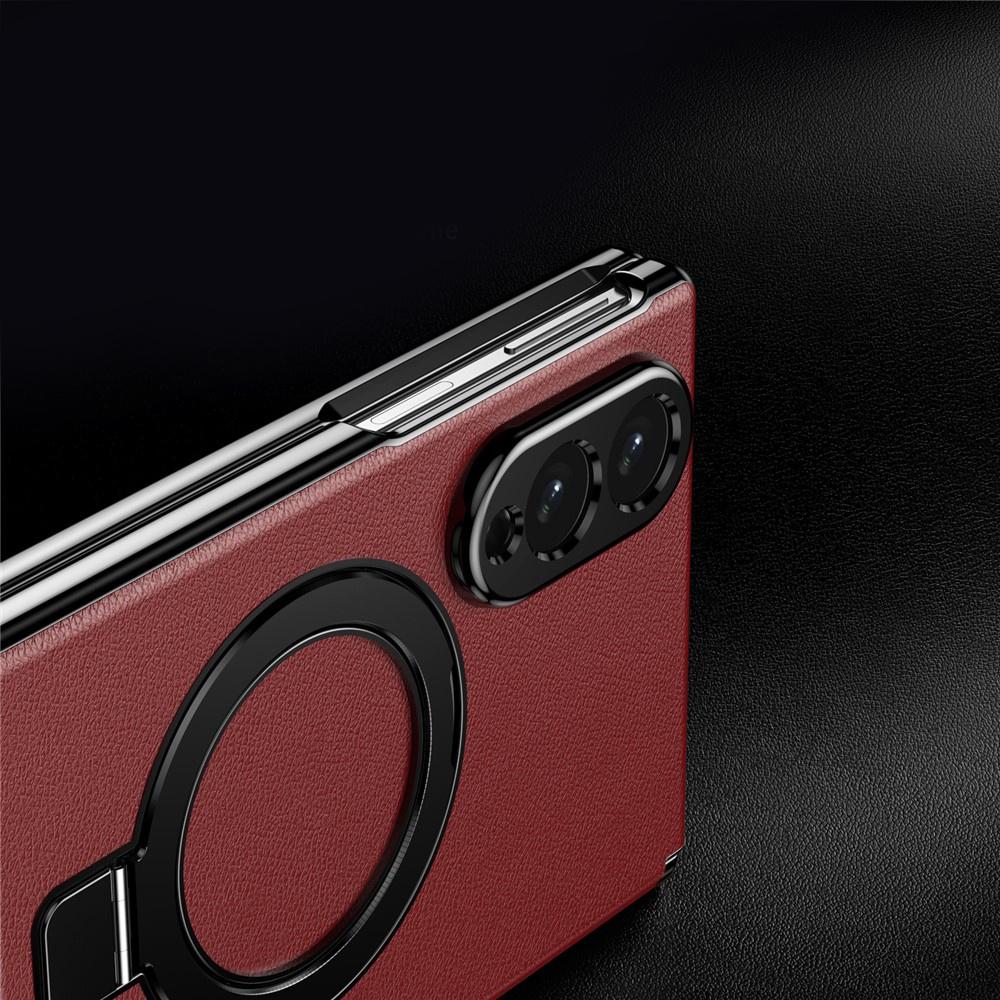 Samsung Galaxy Z Fold 8 case with stand and external screen glass, MagSafe-compatible, red