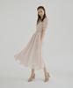 Mullion Chiffon Floral Dress