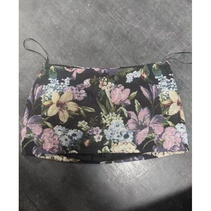 

Export USA T * Vivienne Tam Vintage Jacquard Low Waist Skirt C944 Figure Color S