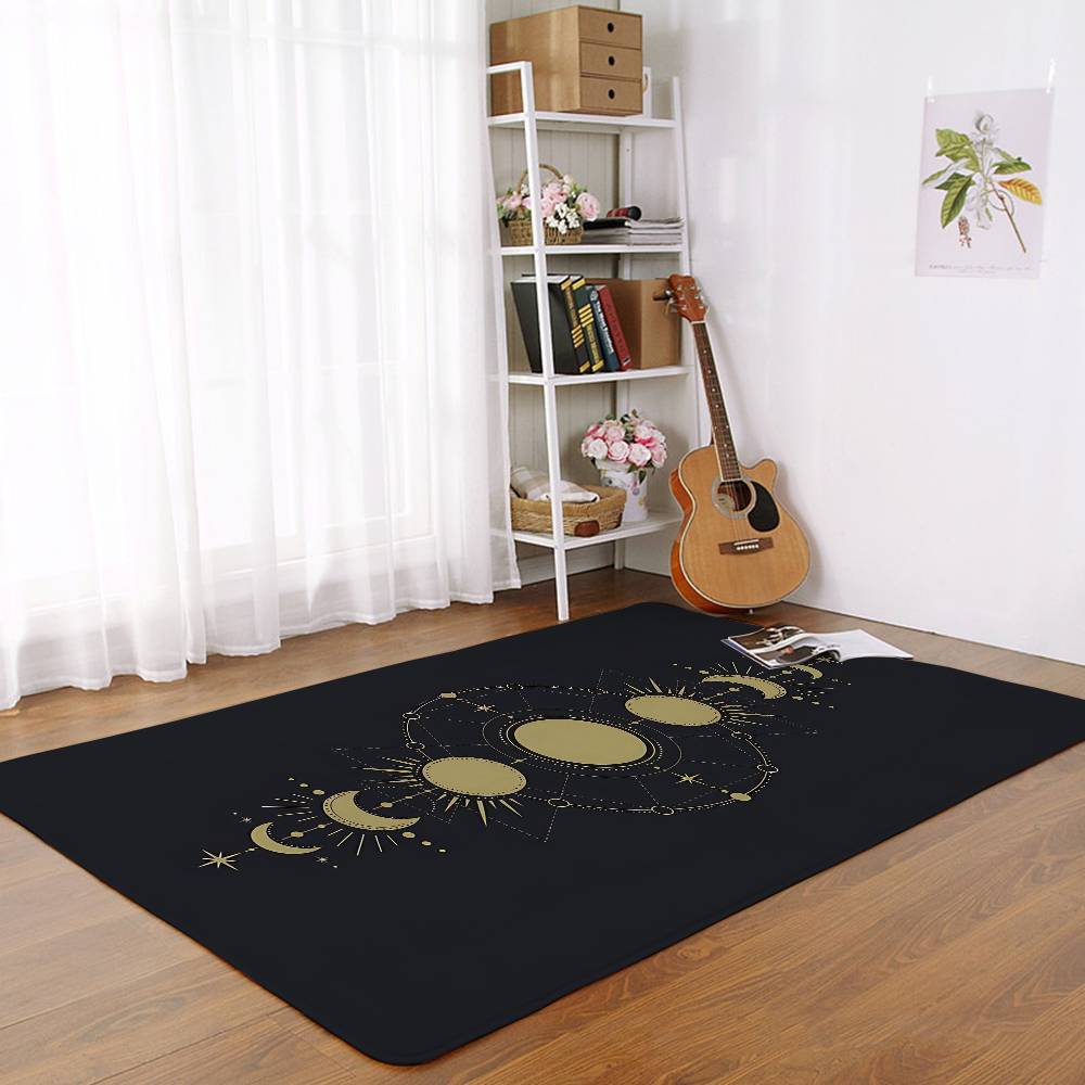 Moon Phases Light Floor Mats Home Laundry Rug Carpet For Living Room Decor Lounge Area Anti-slip Foot Mat Entrance Doormat