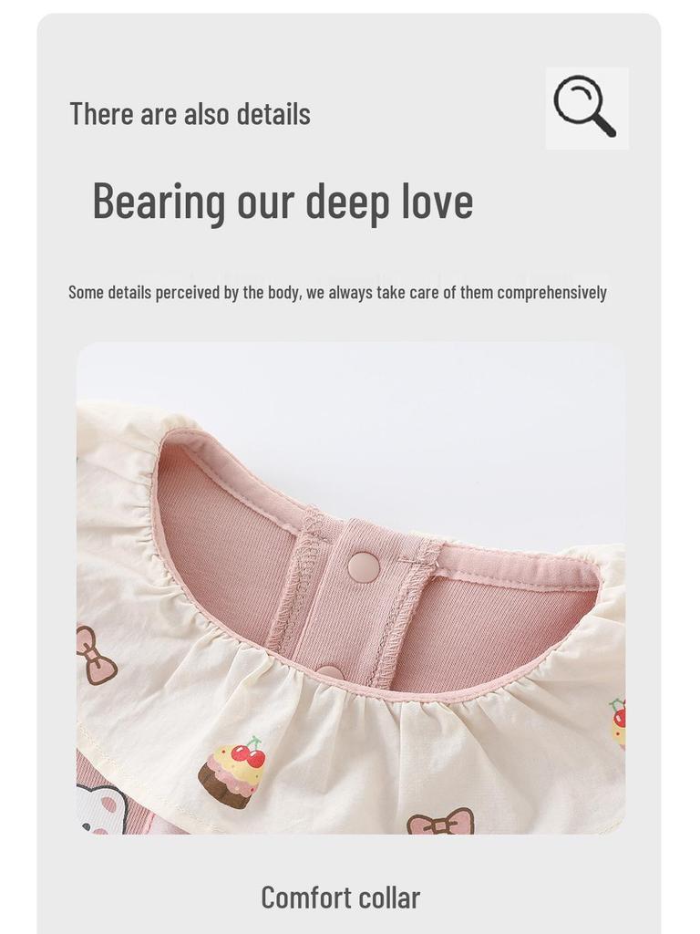 DUUDUU 2026 New Spring Long Sleeve Baby Girl Romper Jumpsuit