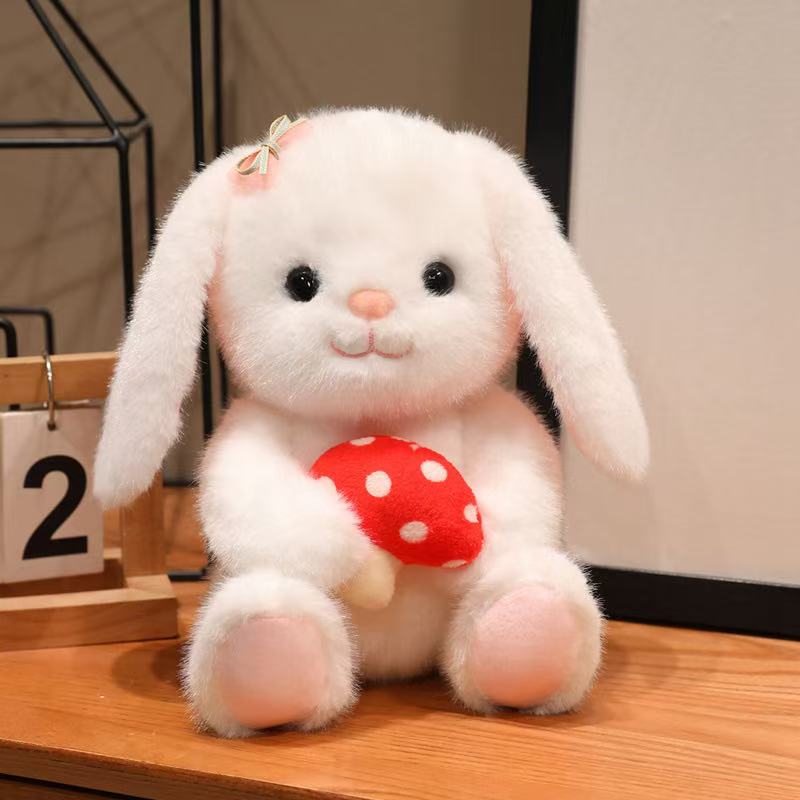 

Newest Mushroom Rabbit Mushroom Green Plant Kawaii Plush Toy Figure Doll Cartoon Anime Cute Kids Birthday Holiday Gift Doll 22cm белый