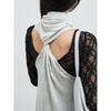 Anggae Twisted Back Knit Dress Gray