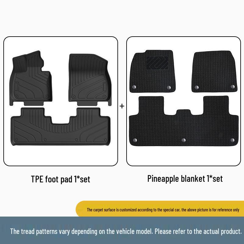 Li Auto L6 Trunk Mat & Backrest Pad - Three-Row Seat TPE Modification Accessories