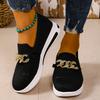 Modne Różowo-Czerwone Siateczkowe Oddychające Dzianinowe Sneakersy Damskie Ozdoba Łańcuszkowa Lekkie Wsuwane Buty do Chodzenia Kobieta Wygodna Miękka Podeszwa Buty Casual