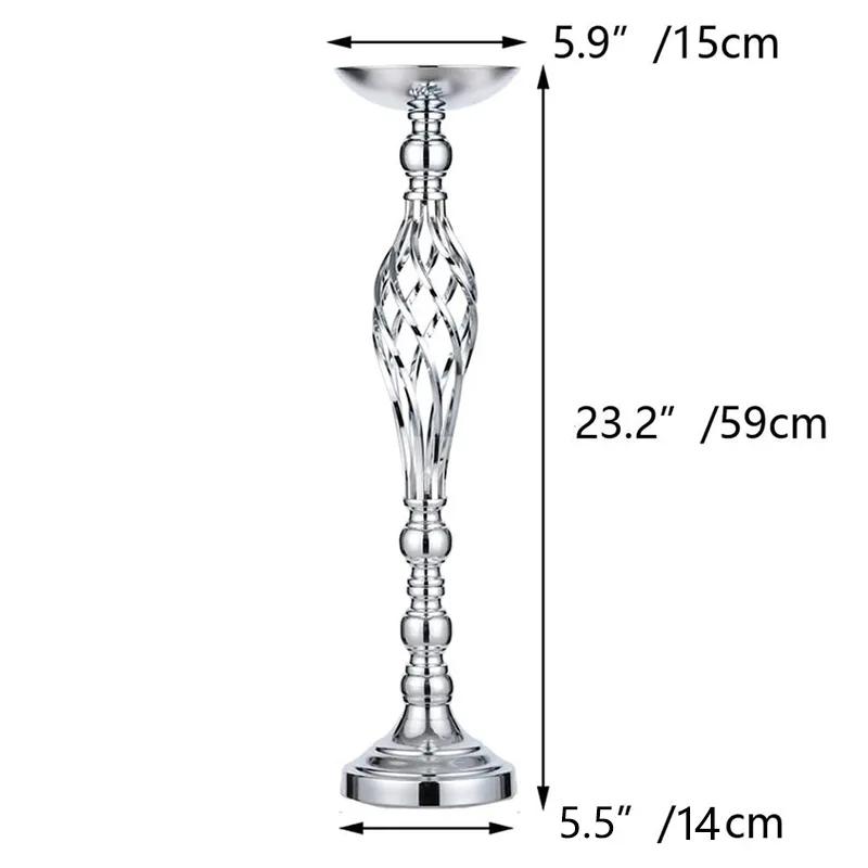 New Dining Table Candle Holder Arrangement Silver Iron Flower Arranger Path Candle Holder Wedding Flower Props Home Furnishings