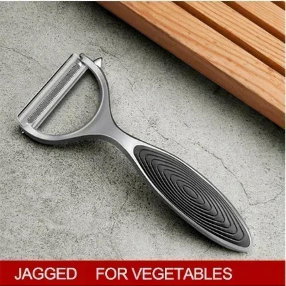 304 Stainless Steel Vegetable Peeler - Multi-Function Potato Carrot Grater Professional Kitchen Fruit Tool with Ergonomic Handle