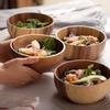 Acacia Wooden Bowl Japanese Style Wood Rice Soup Bowl Salad Ramen Bowl Food Container Kitchen Utensils Tableware