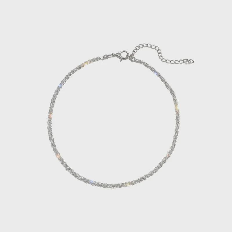 High-End 2025 Sparkling S925 Silver-Plated Anklet for Women – Sexy, Durable, Niche Design